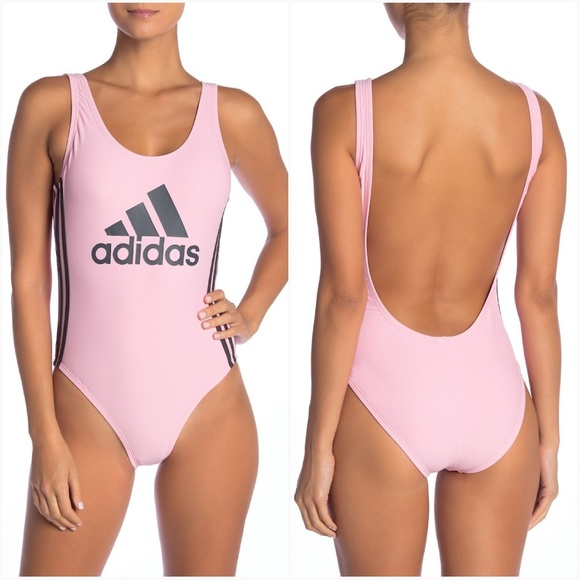 adidas Other - NWT Adidas Pink & Grey Logo One Piece Swim Suit size XL